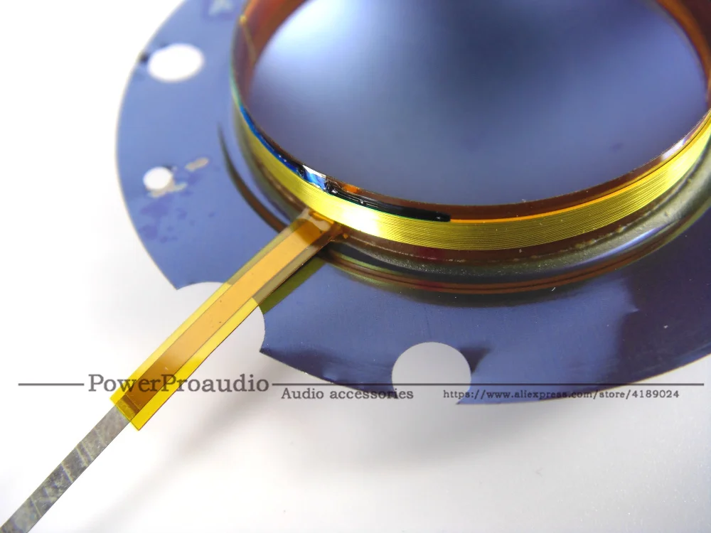 2 peças 32mm eletro voz azul diafragma de titânio 8 ohm bobina de voz de fio plano de alumínio para alto-falantes dh2010 dh3 2010a