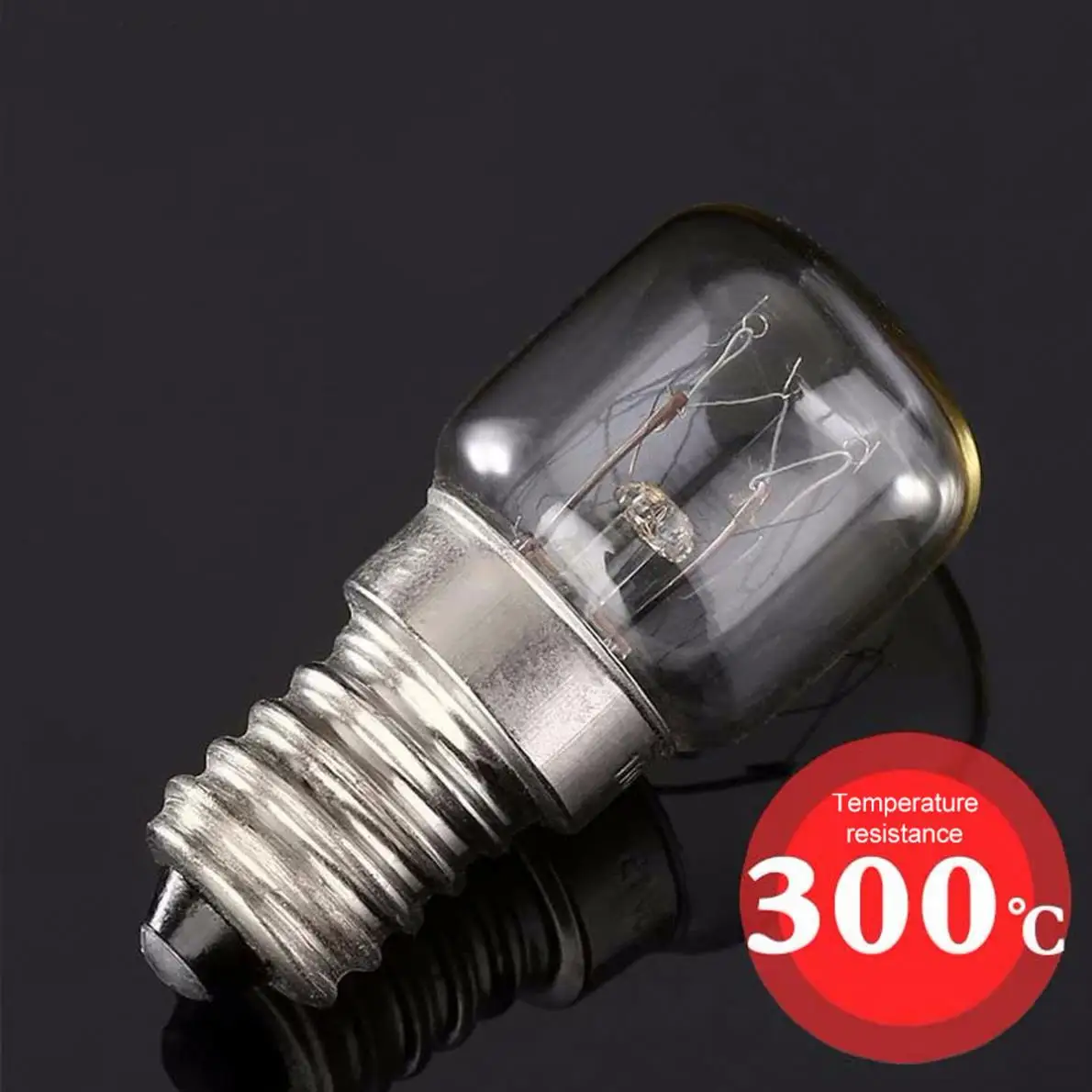 25W 220-240V Oven Bulb High Temperature Bulb E14 300 Degree Oven Toaster Steam Light Bulb Cooker Hold Lamp