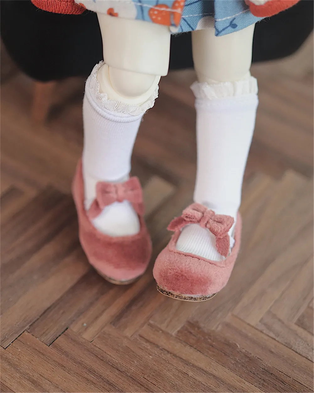 

BJD SD 1/4, 1/6 doll shoes small single shoes bow girl shoes