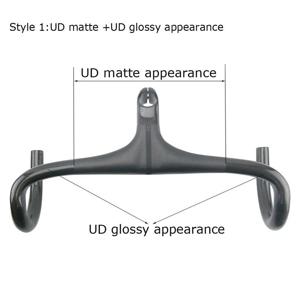 RXL SL Carbon Racing Bike Handlebar, Integrated Stem, UD Matte, Glossy, 400, 420/440, Road Bicycle Drop Handlebars, 1-1/8\