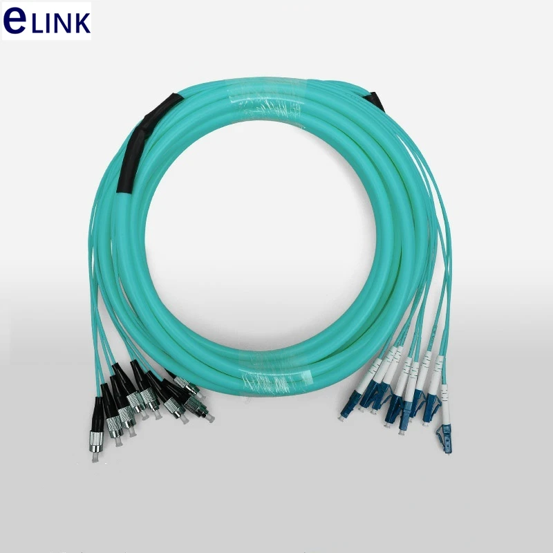 20m 8 cores fiber patchcord OM3 bundled jumper LC SC FC ST branch cable 2.0mm Multimode optical fiber patch lead 8C bundle