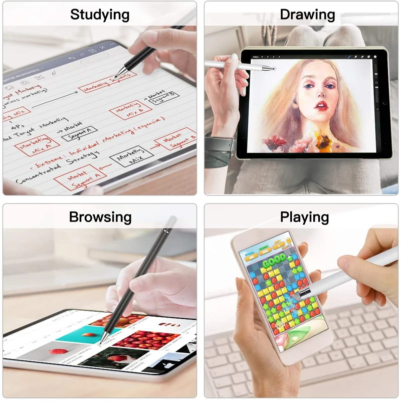 Magcle 2 w 1 uniwersalny dysk Stylus стилус ołówek dla Apple Ipad ekran dotykowy długopisy pojemnościowy stylista dla Xiaomi Pad 5 Tablet — zdjęcie produktu 5