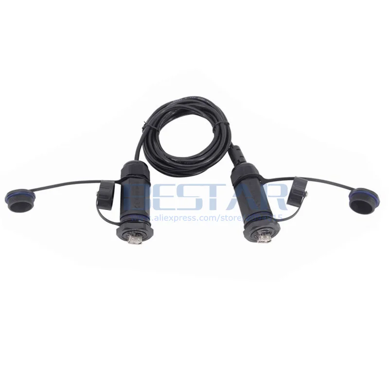 3M คู่ USB 2.0หญิงกันน้ำ Connector M25 IP68สายต่อ Extender คู่ USB ซ็อกเก็ตปลั๊กอะแดปเตอร์กับหมวก