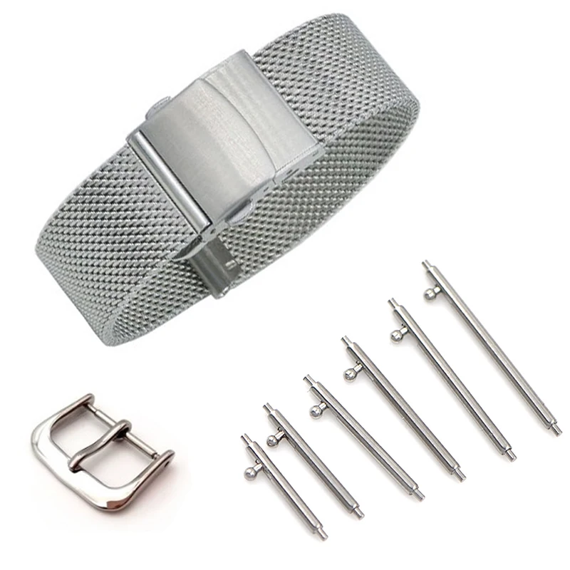 10pcs นาฬิกา Band SINGLE SWITCH ฤดูใบไม้ผลิบาร์ 16mm 18mm 20mm 22mm 24mm สายรัดสแตนเลส