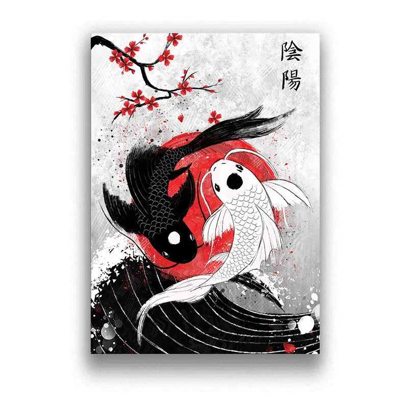 Japanese creativity  white coated paper Painting Posters  Wall Picture For Living Room Bar Abstract Decorative Home Decor
