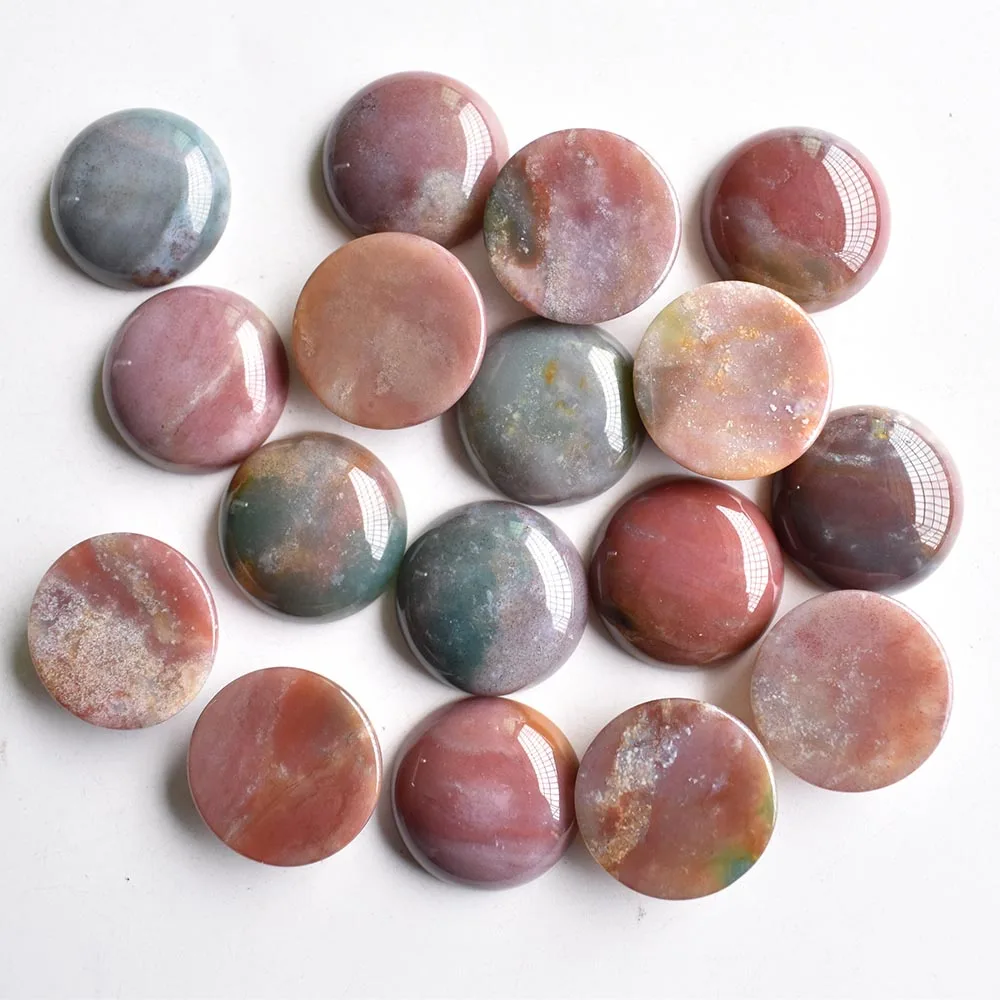 2020 fashion top quality Natural india onyx round cabochon 20mm stone beads 20pcs/lot Wholesale free shipping