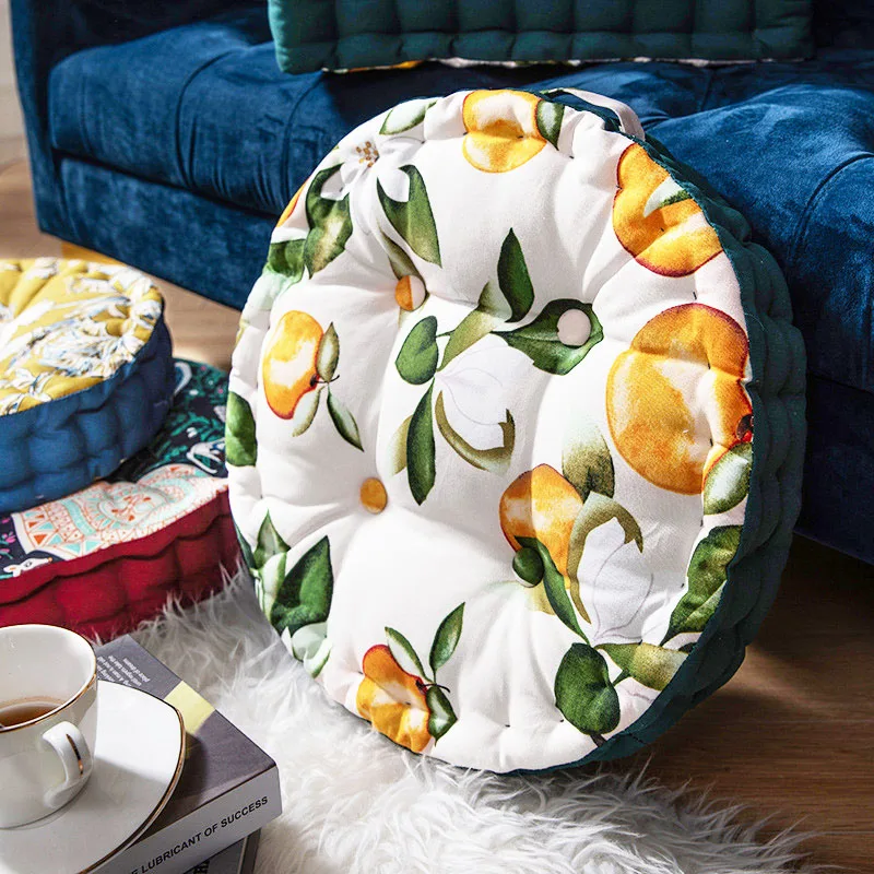 Household Chair Cushion Light Luxury Bay Window Pad Cotton Hemp Cushion Dining Chair Mat Soft Cushion Hip Pad Office Chair Mat