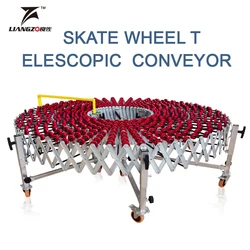 China Promotional Products Skating Roller Conveyor Gravity Flexible Carbon Steel Slipper Telescopic Conveyor