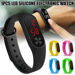 Silicone LED Wrist Watch para Homens e Mulheres, Candy Colors Eletrônico, Casual Sports Relógios