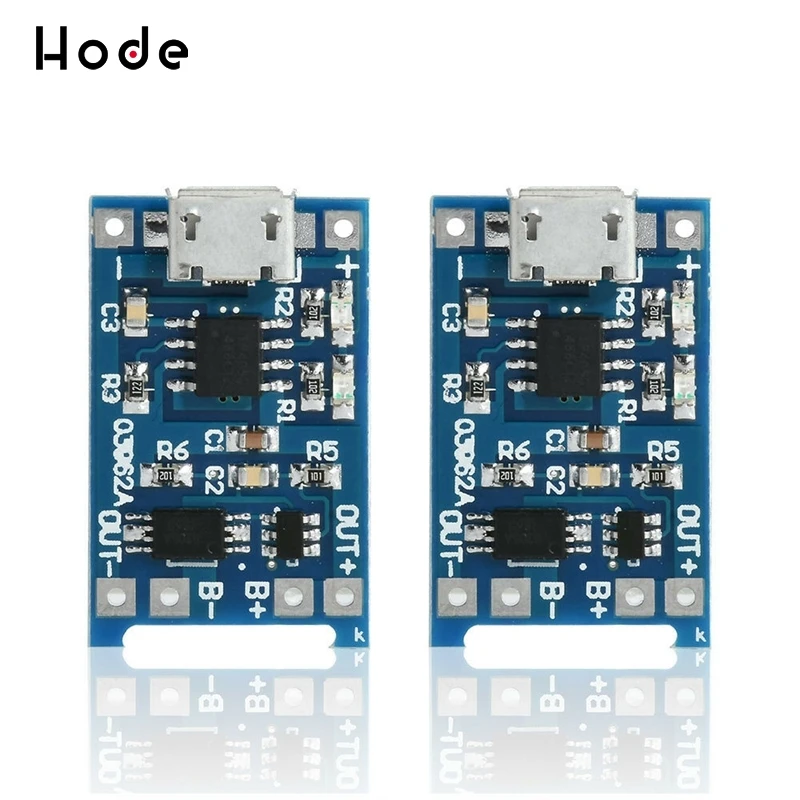 5 pièces MICRO USB 1a 5V charge de batterie au Lithium + Protection dans un Module de carte