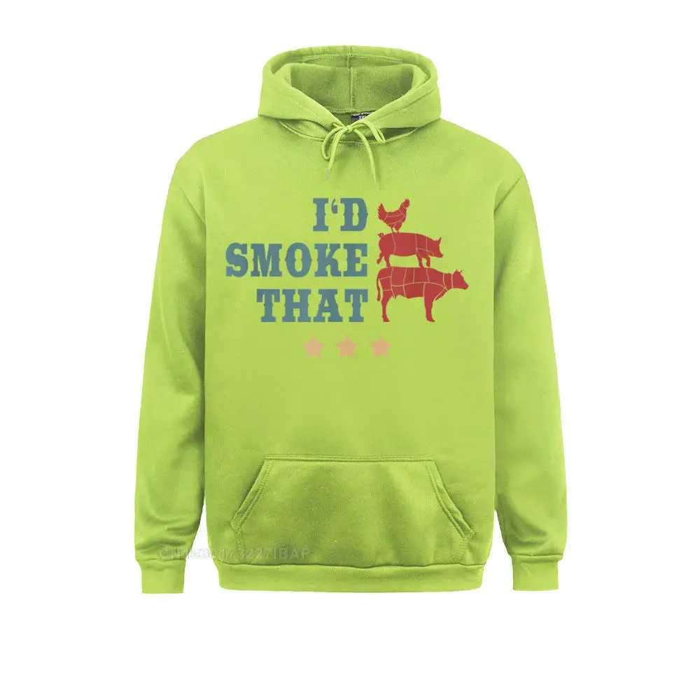 I'd Smoke That Funny BBQ Smoker Father Barbecue Grilling Hooded Pullover For Men Gothic Hoodies Wholesale Hoods Vintage