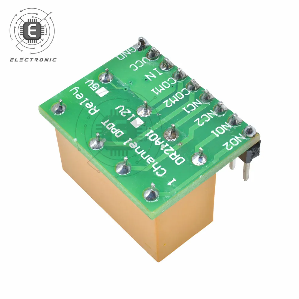 1PC Mini DC 5V 12V DPDT Double Pole Double Throw Relay Module Switch Board Signal Relay Electromagnetic Relay