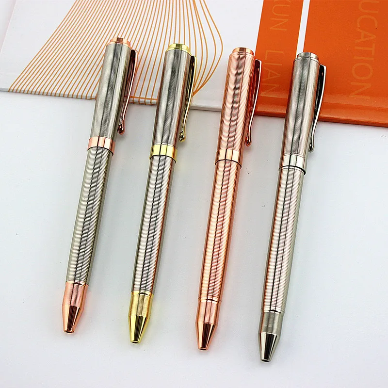 

Luxury high quality 716 Metal Golden Business office Medium Nib Ballpoint Pen New Stationery supplies for school students