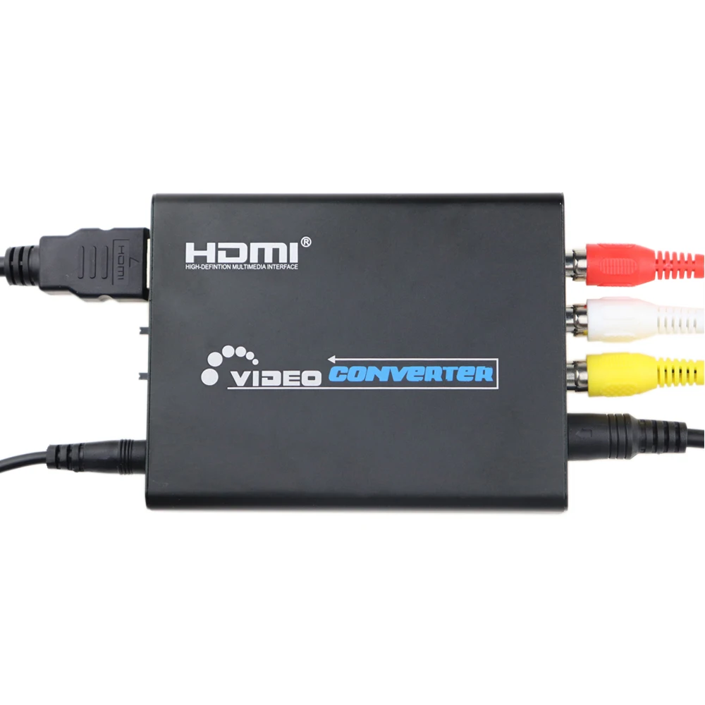 HDMI na Composite 3RCA AV s-video R/L Adapter konwertera audio-wideo obsługa 720P/1080P z kablem RCA/s-video na PC Xbox PS3 TV