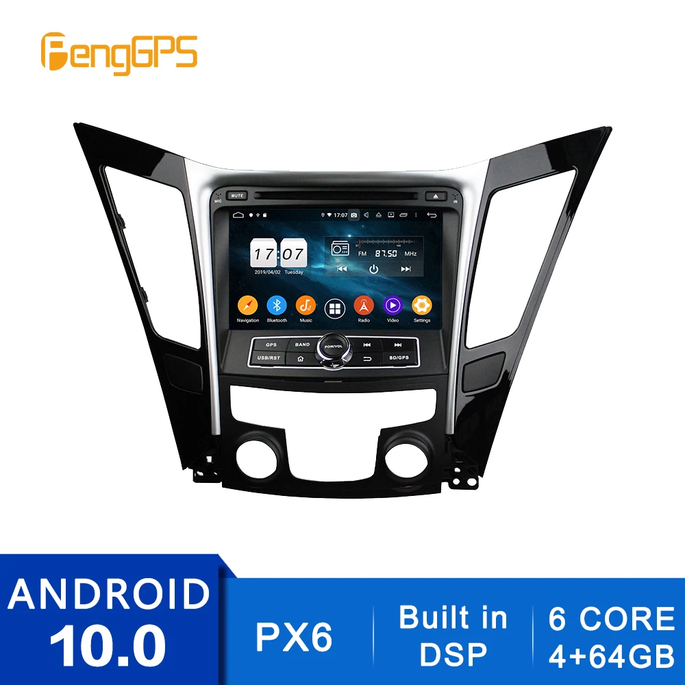 Android 10.0 DVD Player For Hyundai Sonata 2011-2014 Touchscreen Multimedia GPS Navigation Headunit Radio Carplay PX6 DSP WIFI