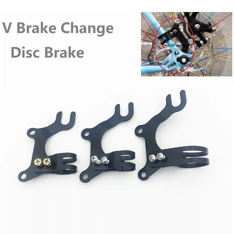 Bike V Brake Change Disc Brake Adapter Road Bicycle Fixed Gear Bike Modification Disc Brake Mounting Base For 160mm 140mm Rotor