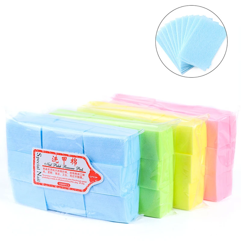 1pack Lint -Free Wipes Napkins Cotton Nail Polish Remover Pads Cleaning Soak off Removal towel Wraps Colorful  Manicure  Wrap