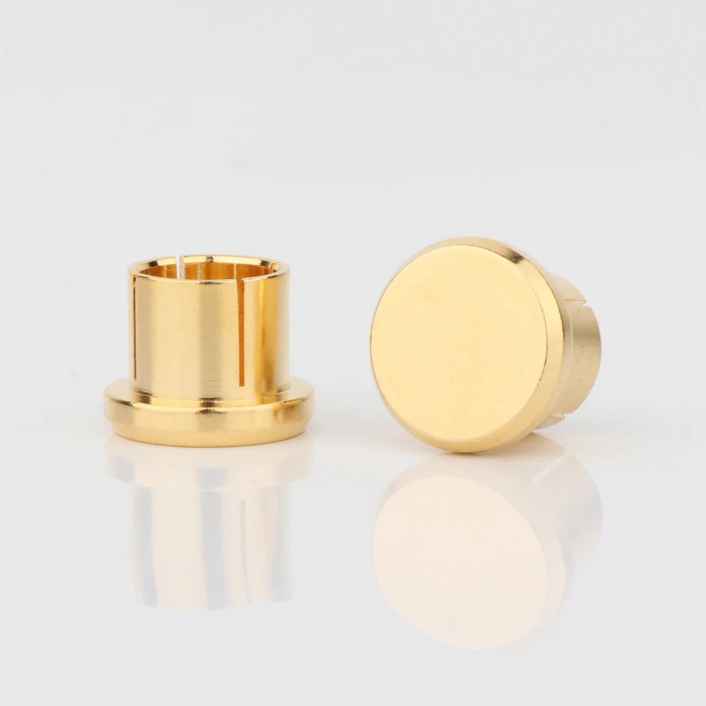 12pcs Noise Stopper 24K Gold Plated Copper RCA Plug Caps Top Quality under inset