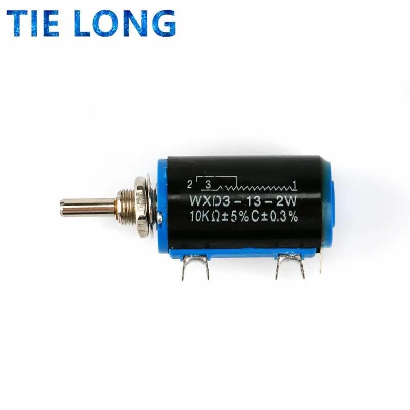 WXD3-13-2W Wirewound Potentiometer Resistance 100R 470R 1K 4.7K 10K 22K 47K 100KΩ Ohm Linear Rotary Potentiometer with Knob