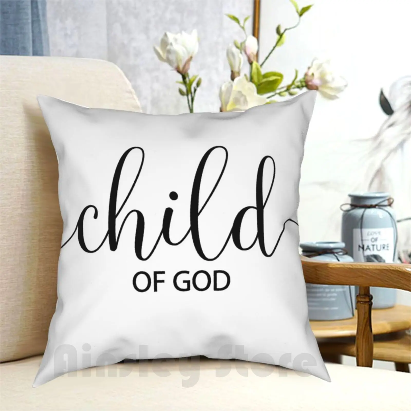 

Inspirational Christian Quote-Child Of God Pillow Case Printed Home Soft Throw Pillow Christian Child Of God Children