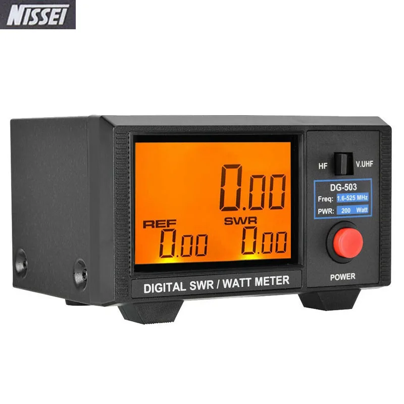 Origianl NISSEI DG-503 1.8-525Mhz Short Wave UV Standing Wave Meter SWR DG503 Digital Power Meter for Radio Walkie Talkie Device