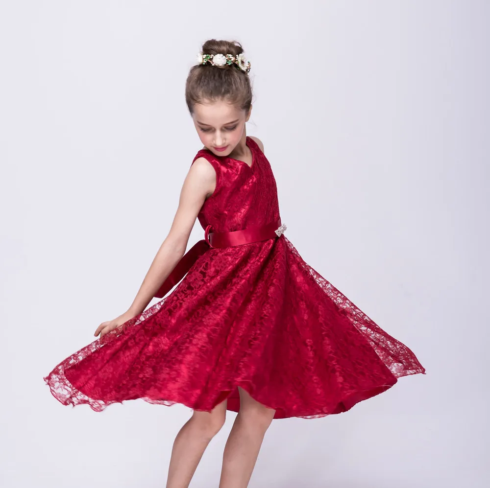 Principessa moda pizzo bambino elegante festa bambina abiti abiti per bambini per ragazze 3 abito da sposa 5 6 7 8 9 10 11 12 anni