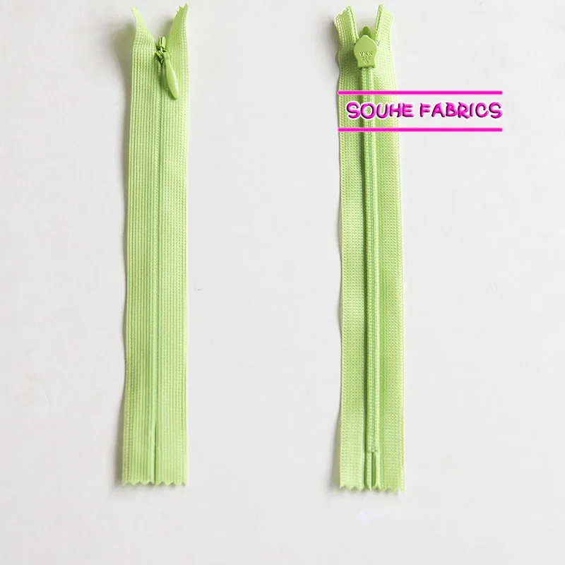 1 قطعة YKK 2 #   سحاب غير مرئي من النايلون لملحقات قماش الخياطة وتنورة الملابس