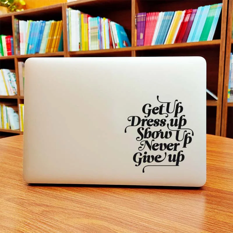 4 UP Motivational Quote Laptop Sticker for Macbook Decal Pro 16