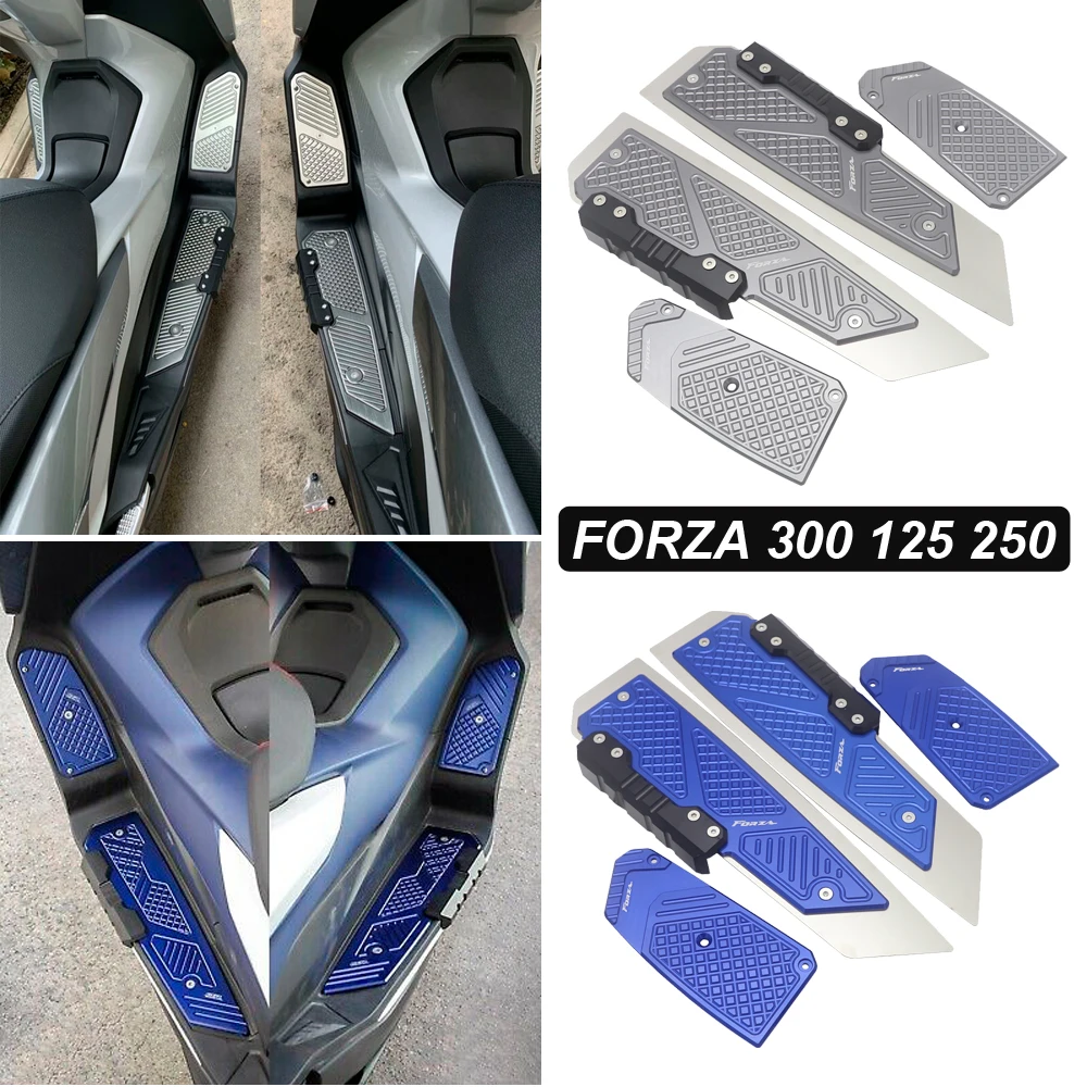 Motorcycle CNC Footrest Footpad Pedal Plate Parts For Honda Forza300 MF13 FORZA 300 125 250 2018 2019 2020