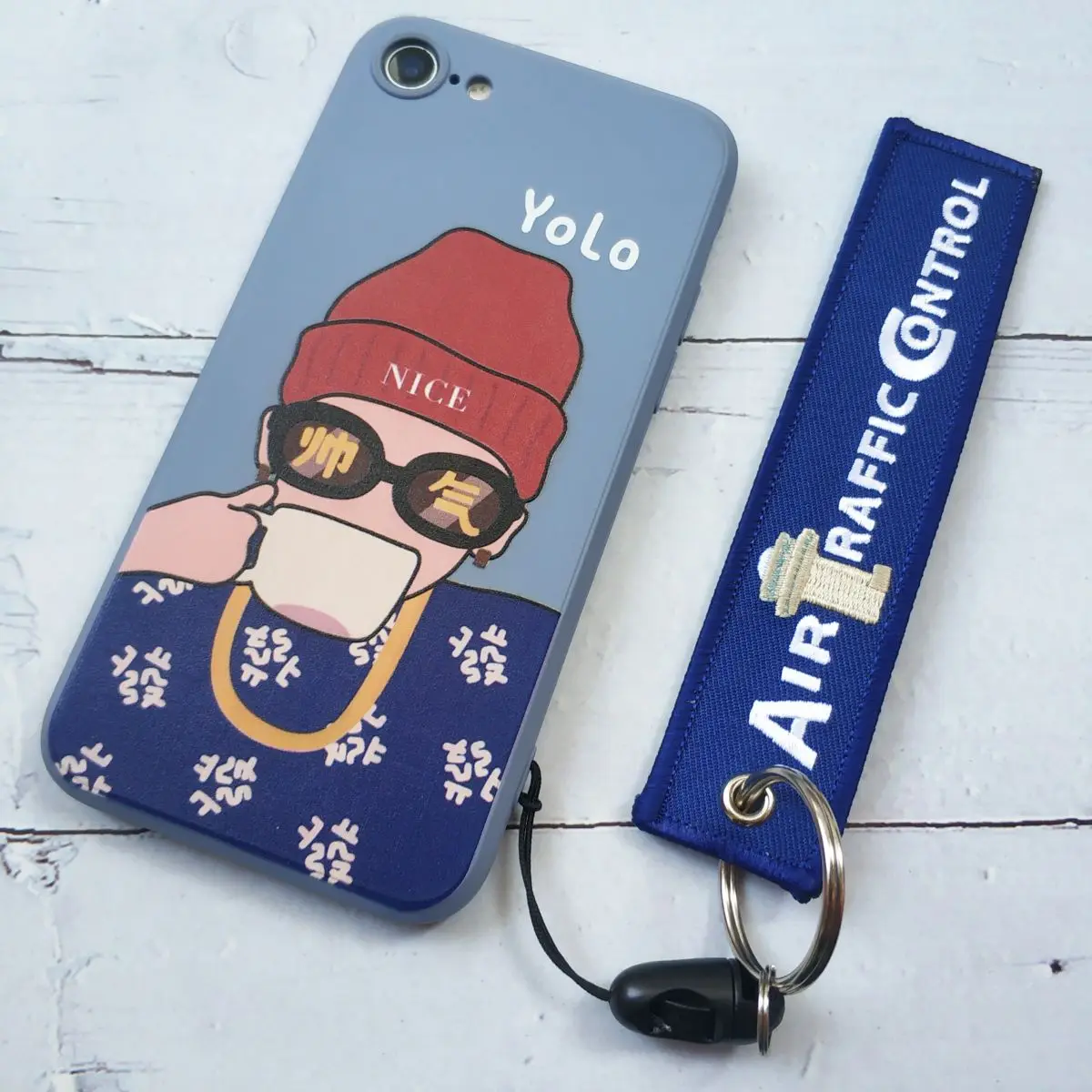 Embroidery Air Traffic Controller Phone Strap Wrist Strap for ID Card Gym Phone Straps Badge Camera GoPro String for Aviator