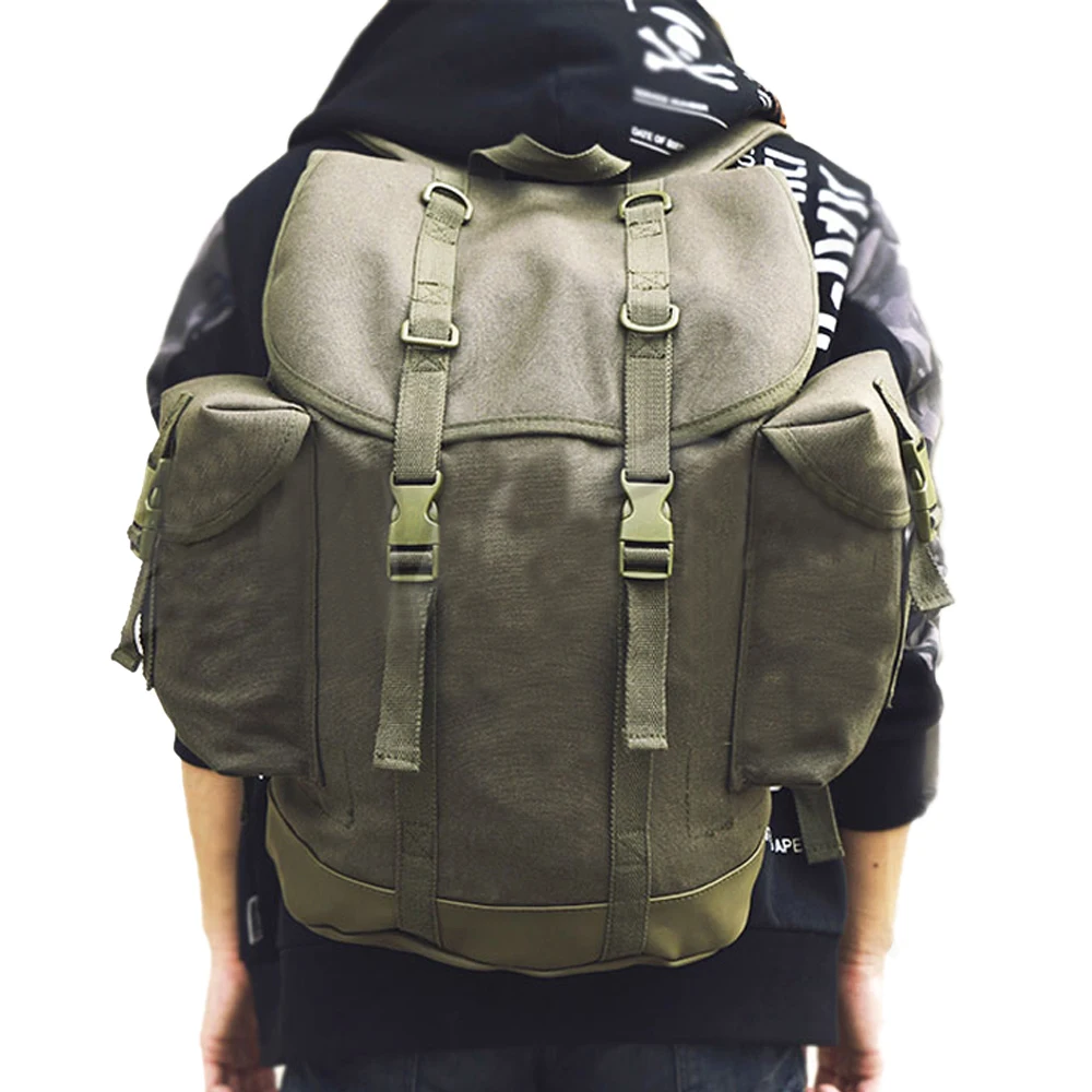 Koude Oorlog Duitse Stijl Mountain Rugzakken Canvas Tas Pouch Outdoor Packsack Rugzak