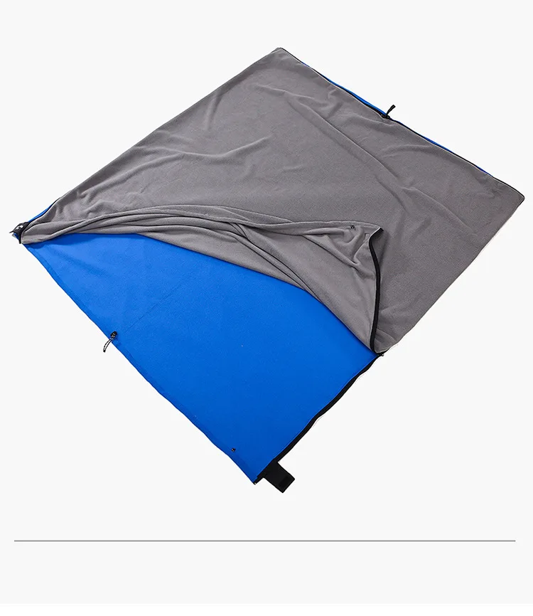 2-side Fleece Ultra-light Thick Portable Outdoor Indoor Car Camping Travel Hotel Sleeping Bag Liner Fleece Couple Sleeping Bag