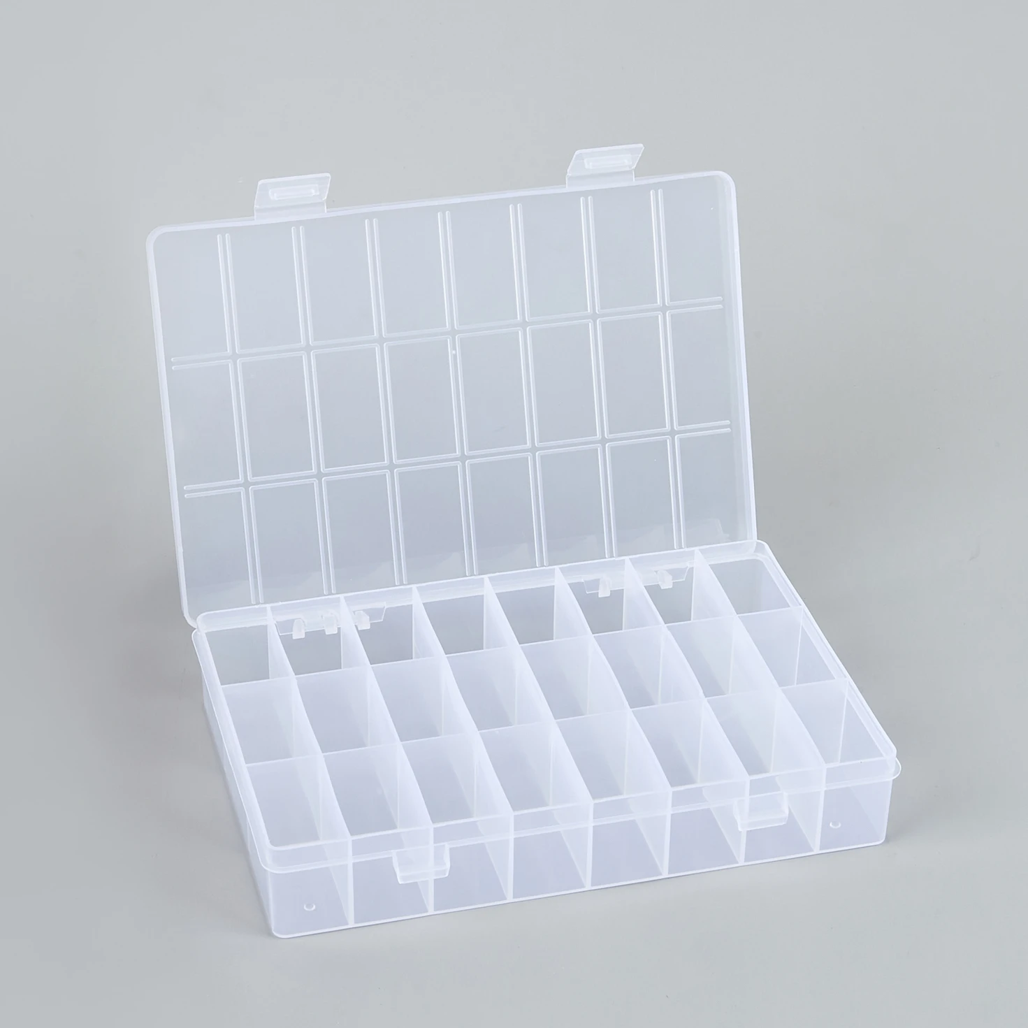 Practical 24 Grids Compartment Plastic Storage Box Jewelry Earring Bead Screw Holder Case Display Organizer Container