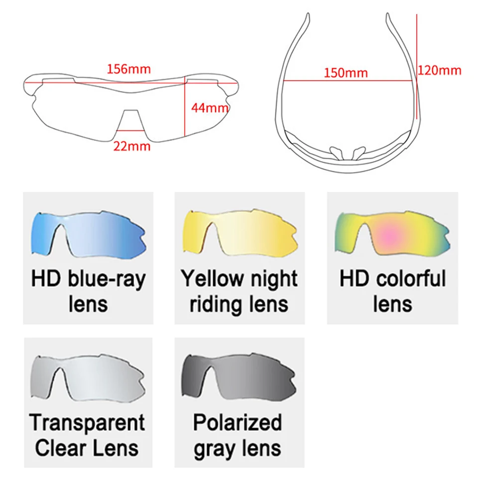 LOCLE Hiking Glasses UV400 Polarized Sunglasses Men Tactical Shooting Goggles Fishing Climbing Sport Glasses Cycling Goggles