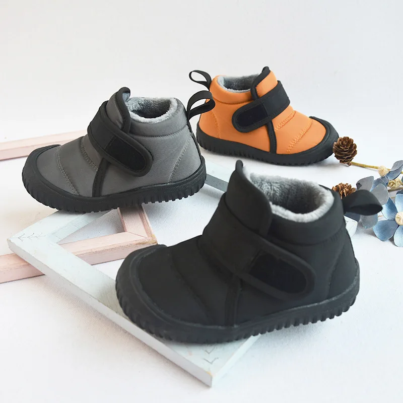 Winter children new velvets cotton shoes baby casual soft-soled warm cotton boots boys and girls fashion short snow boots