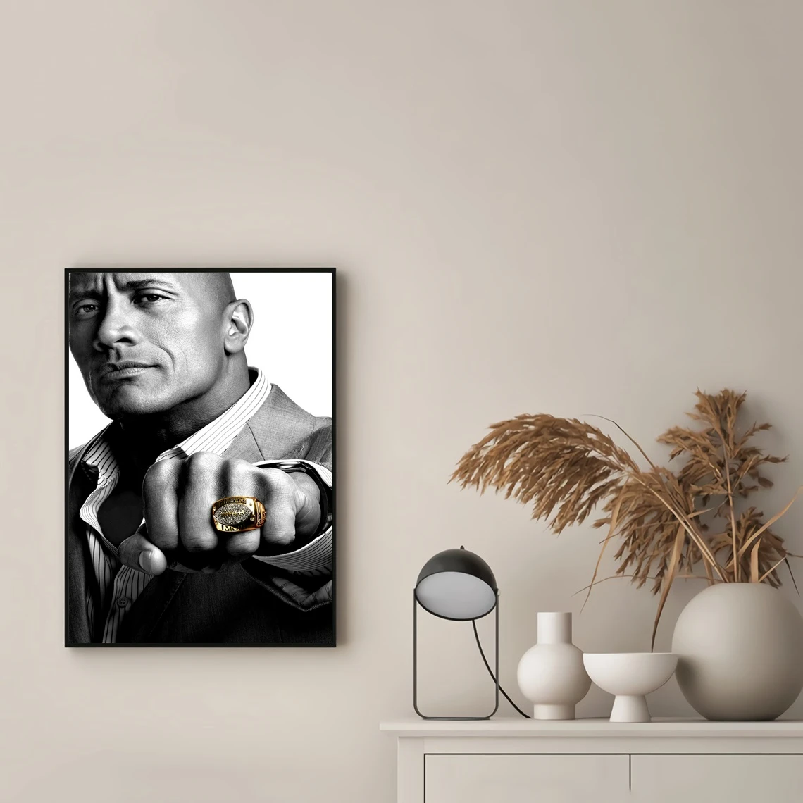 Ballers Movie Poster Dwayne Johnson Poster Canvas Print W Movie Poster Canvas Print Wall Painting Home Decoration ( No Frame )