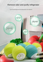 New Hot 3Pcs Fridge Moisture Absorbers Eliminator Odor Removal Balls Home Kitchen Tool Drop Ship - Green