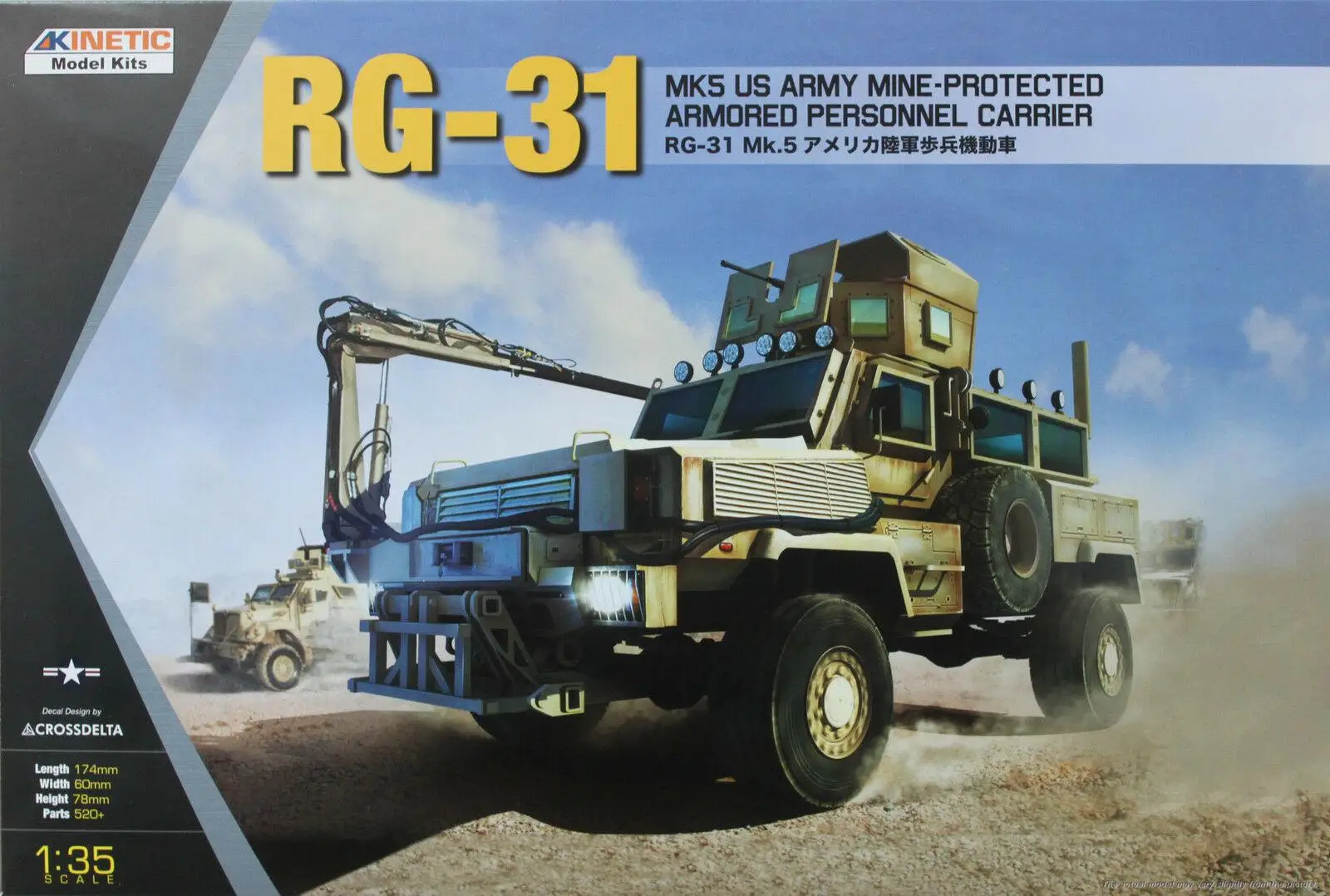 

KINETIC K61015 1/35 Scale RG-31 Mk5 US Army Mine-Protected Armored Carrier Model Kit