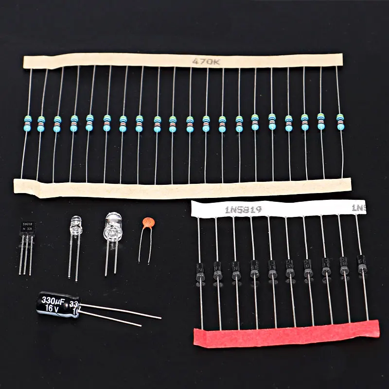 Metal film Resistor assortment kit led diodes Electrolytic Capacitor Ceramic set transistor Pack diy electronic components Kits