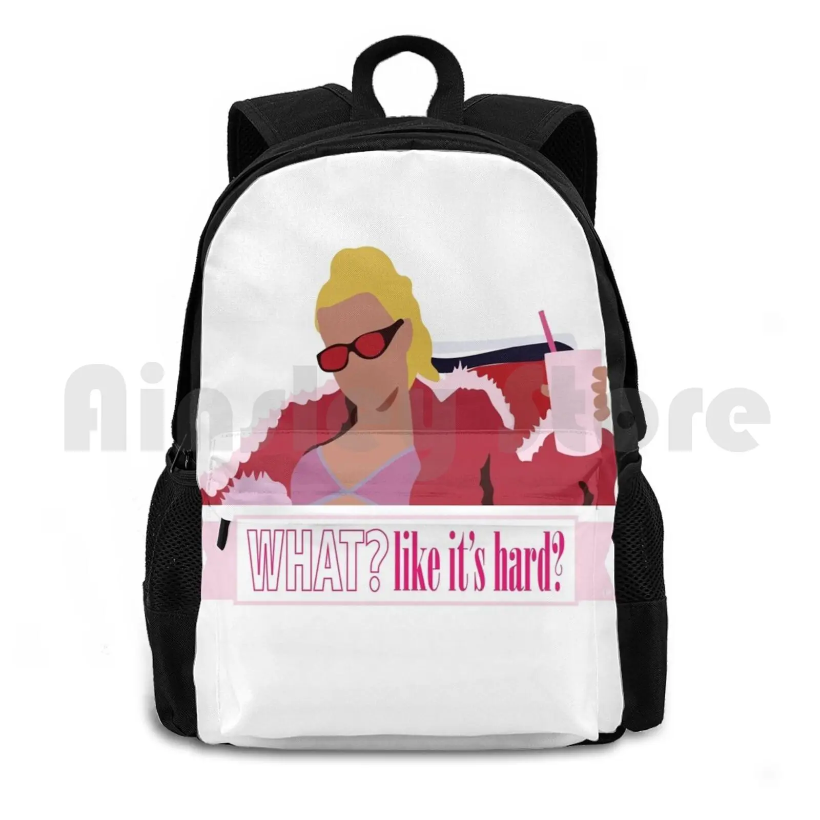 What ? Like It's Hard ? Outdoor Hiking Backpack Riding Climbing Sports Bag Legally Blonde Movie Quotes Reese Witherspoon Blonde