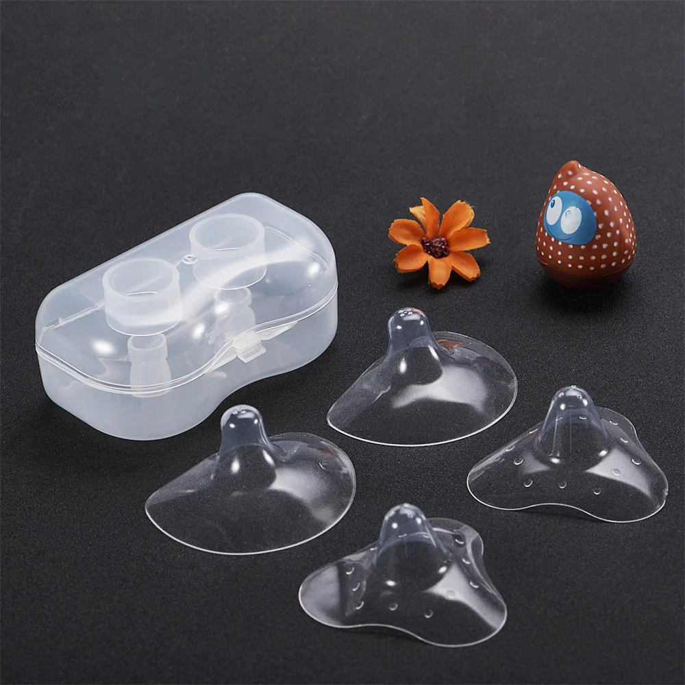 1Pair Silicone Nipple Protectors Feeding Mothers Nipple Shields Protection Cover Breastfeeding Mother Milk Silicone Nipple Cover