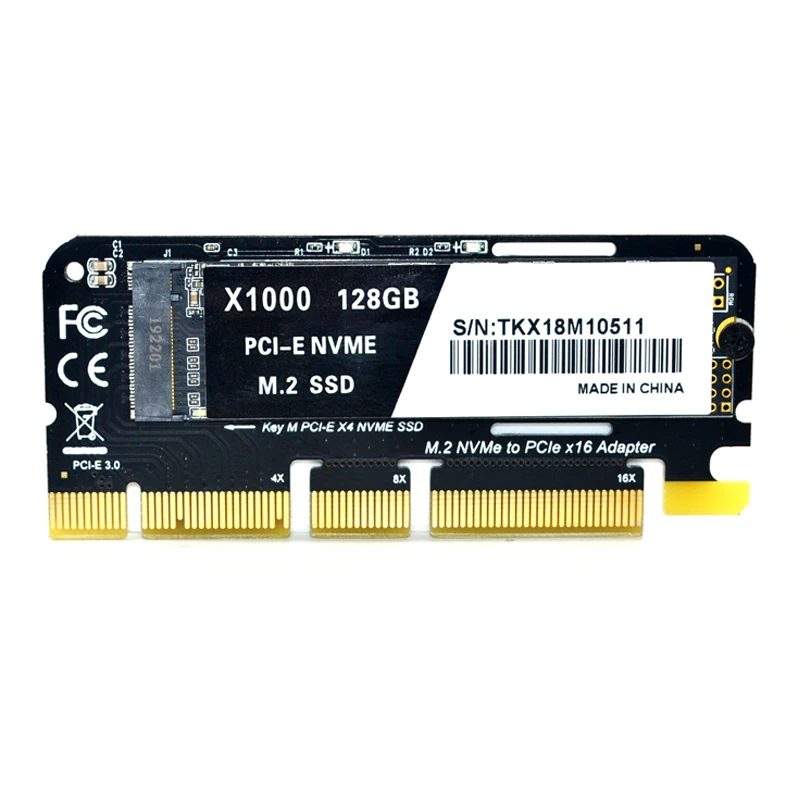 PCIE to M2 Adapter M.2 NVME Adapter SSD M2 M.2 PCIE Adapter PCIE3.0 X16 Riser Card M Key for PCI Express 3.0 X4 2230-2280 M2 SSD