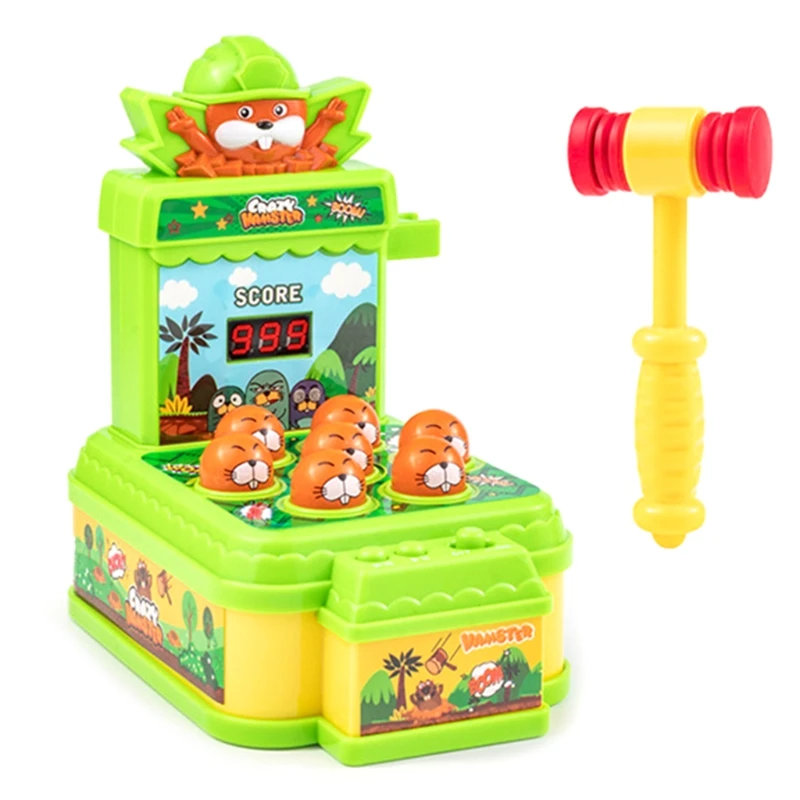 Baby walck the Mole Game Toy Mini automat do gry na monety funta z jednym młotkiem zabawka interaktywna edukacyjna