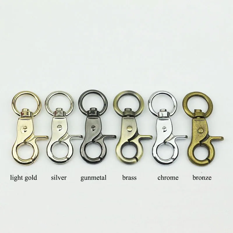 

30Pcs 13mm Luggage Strap Metal Clasp Buckles Bags Lobster Carbines Swivel Trigger Snap Hook Collar Clips DIY Bag Part Accessory