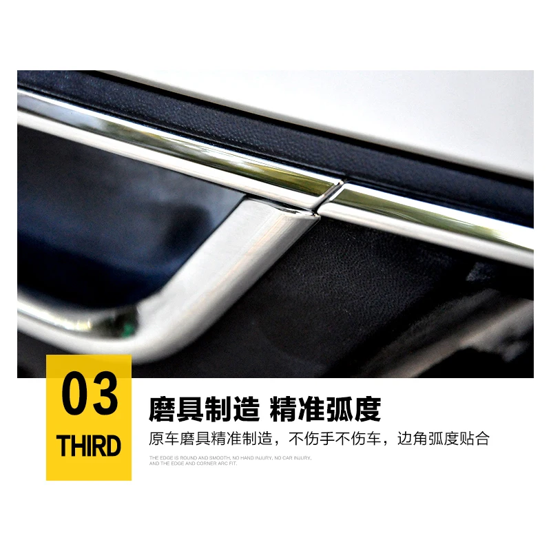 for vw\'s Golf 7/7.5 mk7.5 2017-2019 tail throat trim strip 1 pair of car rear lip exhaust tip sticker cover chrome  SILVER