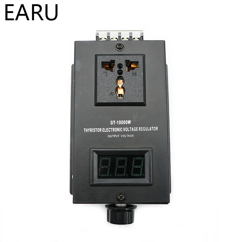 AC0-220V 10000W SCR Silicon Electronic Voltage Regulator Temperature Heater Fan Motor Speed Controller Dimming Dimmer Thermostat