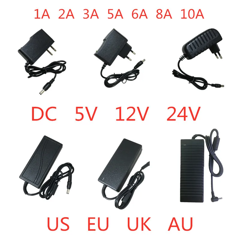 5V 12V 24 V 1A 2A 3A 5A 6A 8A 10A zasilacz AC adapter dc ładowarka transformator jazdy 5 12 24 V Volt dla taśmy oświetleniowe led lampa