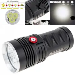 6000LM 3 XH-P50 Super Bright Ultra Powerful LED Searchlight Flashlight with USB TypeC Charging Use Rechargeable Battery New