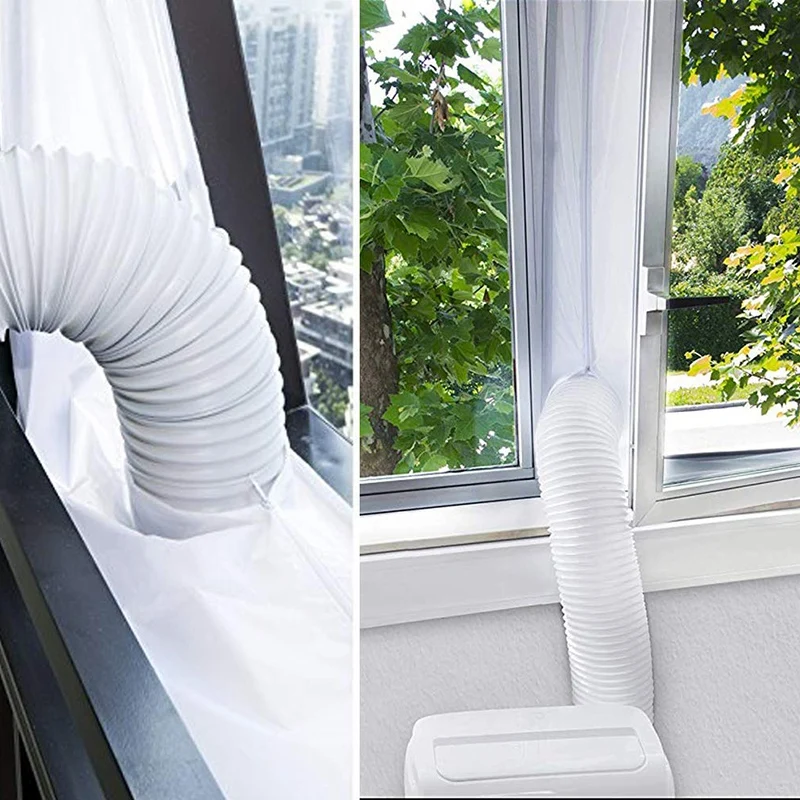 AirLock Window Seal for Portable Air Conditioner,400 Cm Flexible Cloth Sealing Plate Window Seal with With Zip and Adhesive Fast image 5
