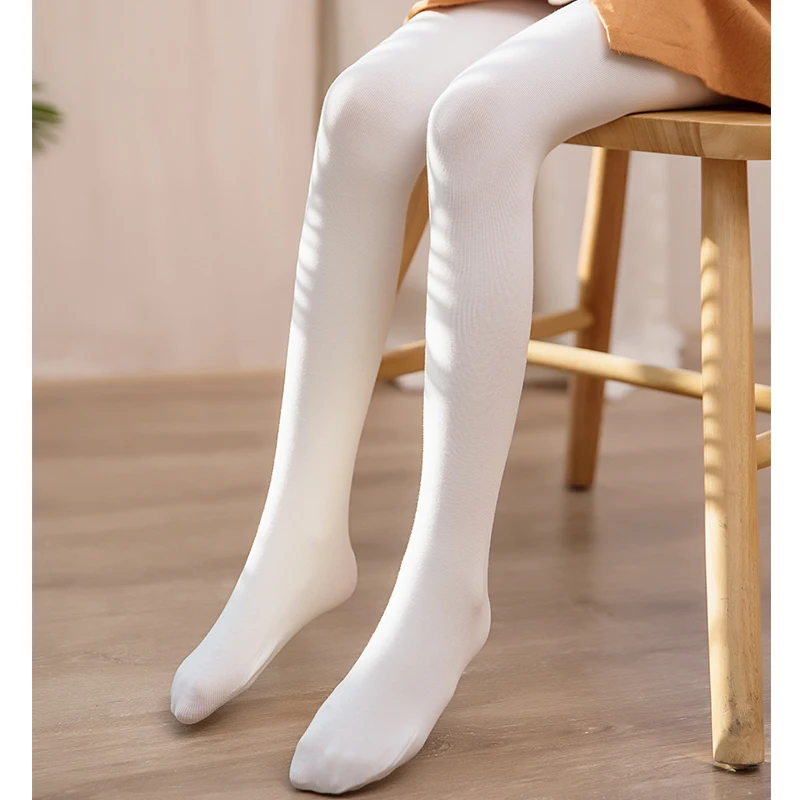 Spring and Autumn Pure Cotton Flat Socks Middle and Small Children Stepping Foot Leggings Girls Summer Dance Socks Simple Style